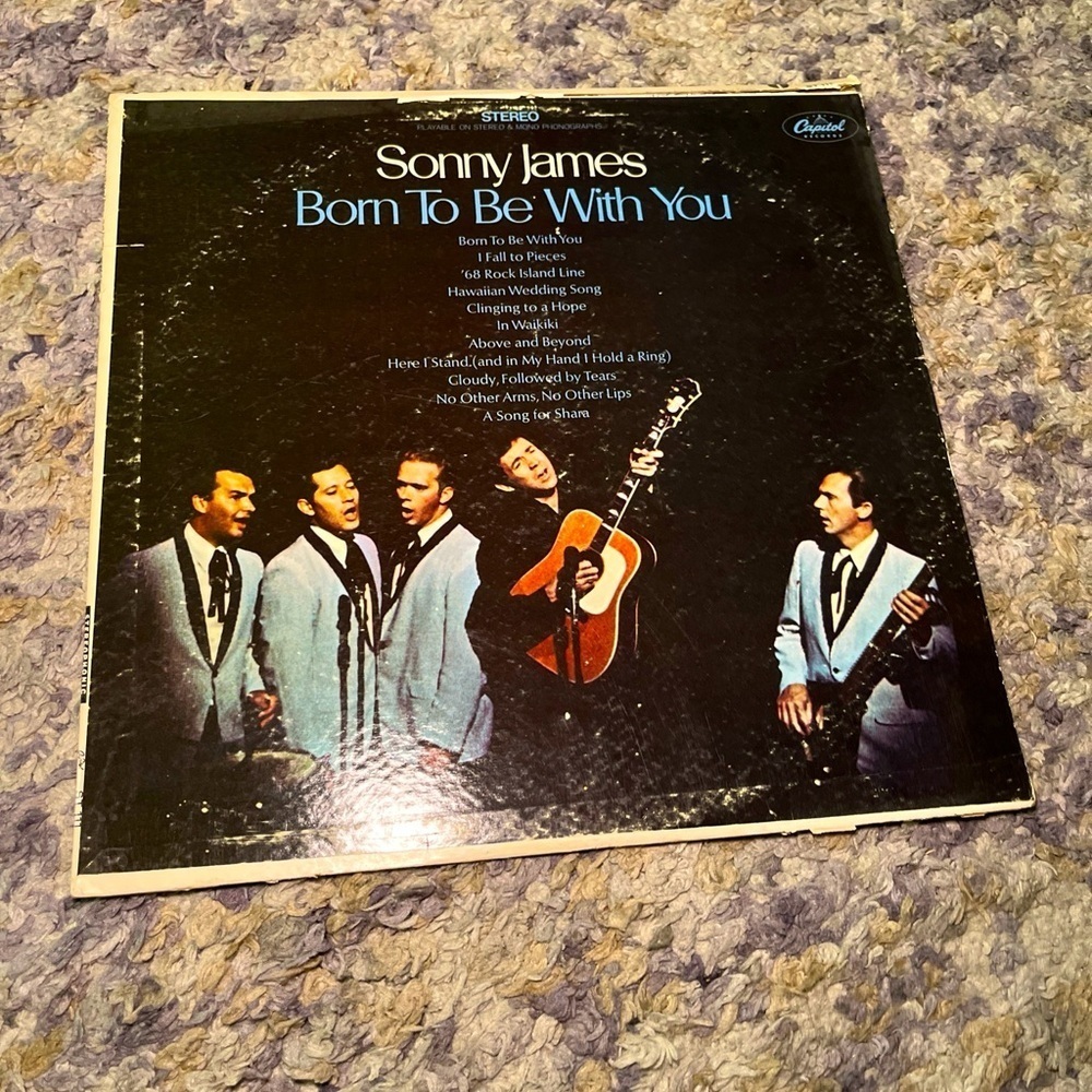 Sonny James- Born to be with You- vintage vinyl record from 1968